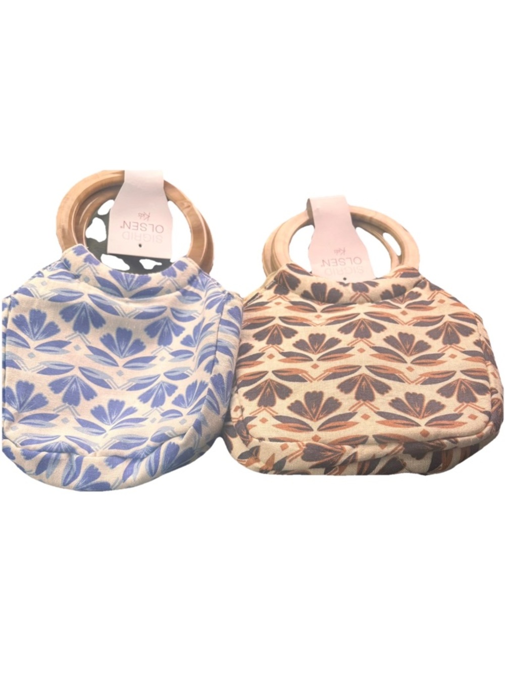 Sigrid Olsen Floral Canvas Wristlet Clutch — Blue & Brown